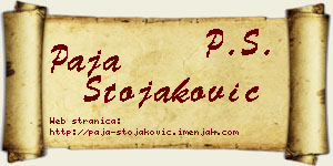 Paja Stojaković vizit kartica